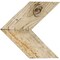 Ekena Millwork 14 3/4"W x 14"H x 3/4"D Vintage Farmhouse 5 1/2" Chevron Barnwood Decor Collection Chalk Dust White DECR14X14X075CHVWH - alternate 4